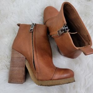 All Saints Brown Ankle Boots